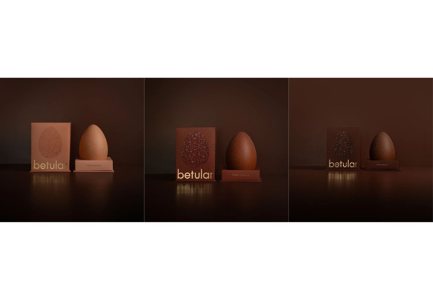 Los tres huevos de Pascuas de Betular Patisserie.