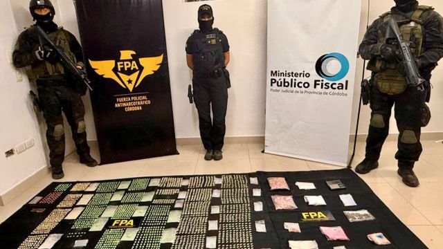 Desbarataron a una banda narco en Córdoba. 