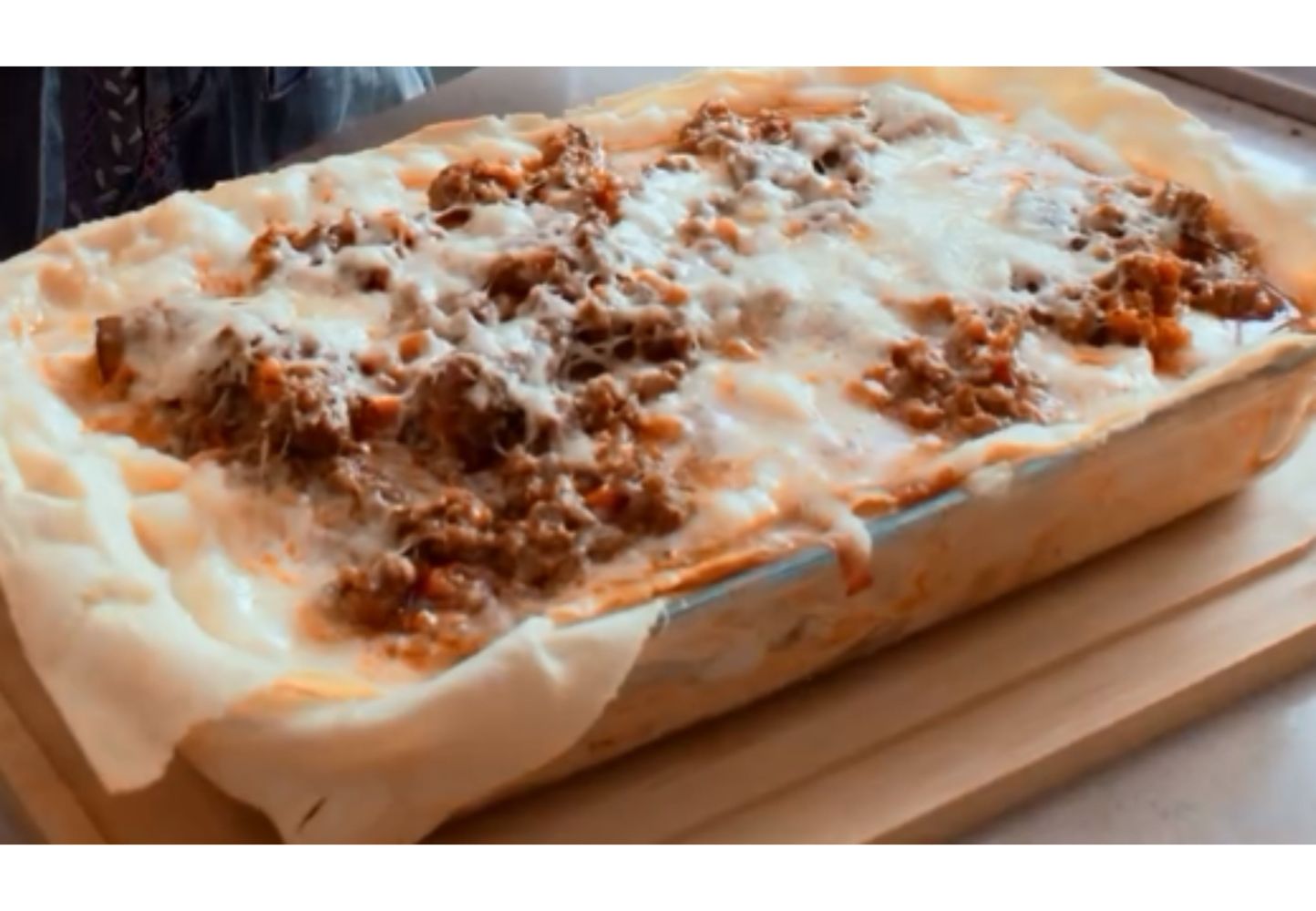 Así queda la lasagna casera con esta receta.