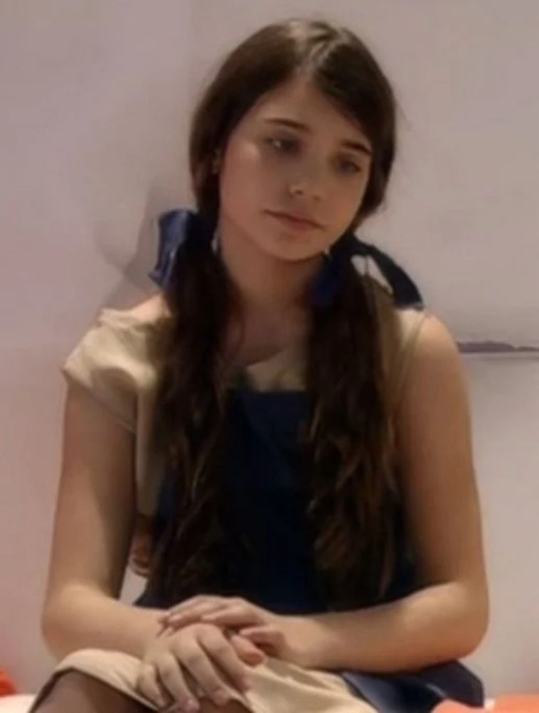 Eva De Dominici durante su infancia.