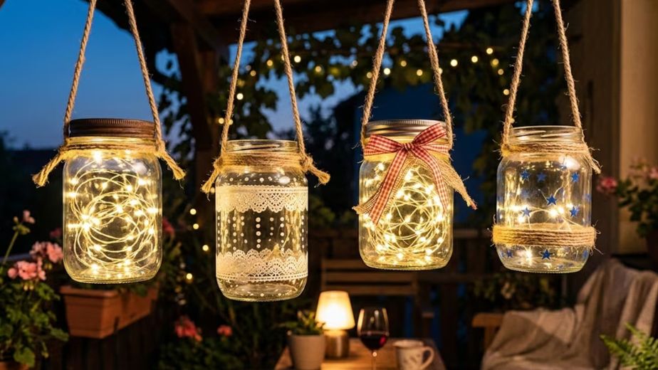 Cómo reciclar los frascos de mermelada y transformarlos en una linda lámpara de decoración