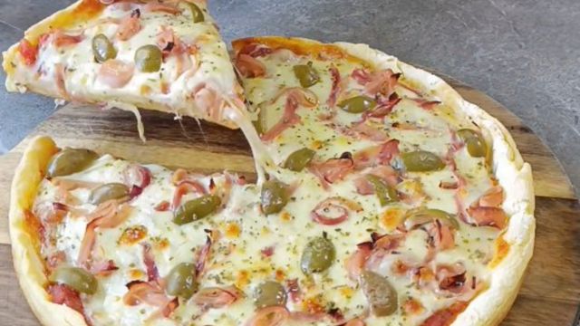 Pizza sin gluten muy fácil de hacer en casa.