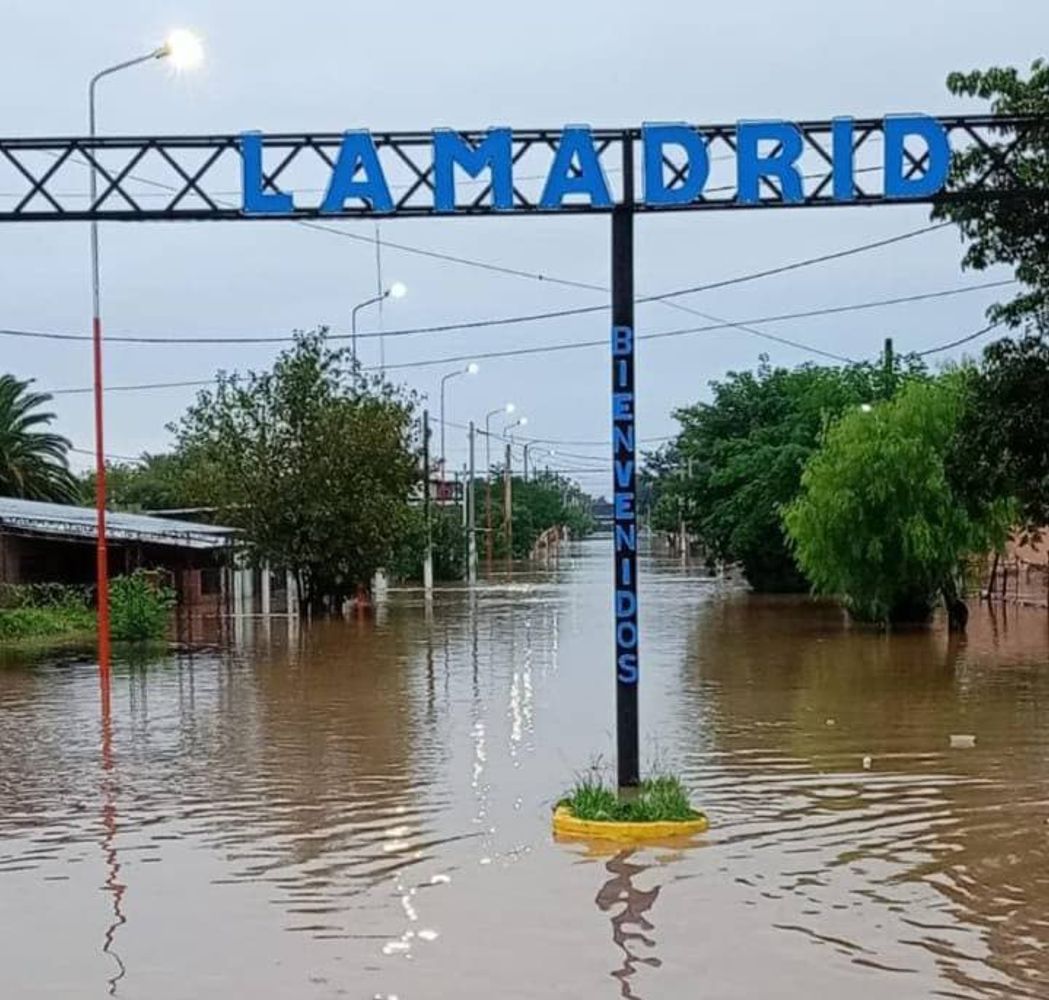 La Madrid quedó en el centro de la emergencia hídrica.