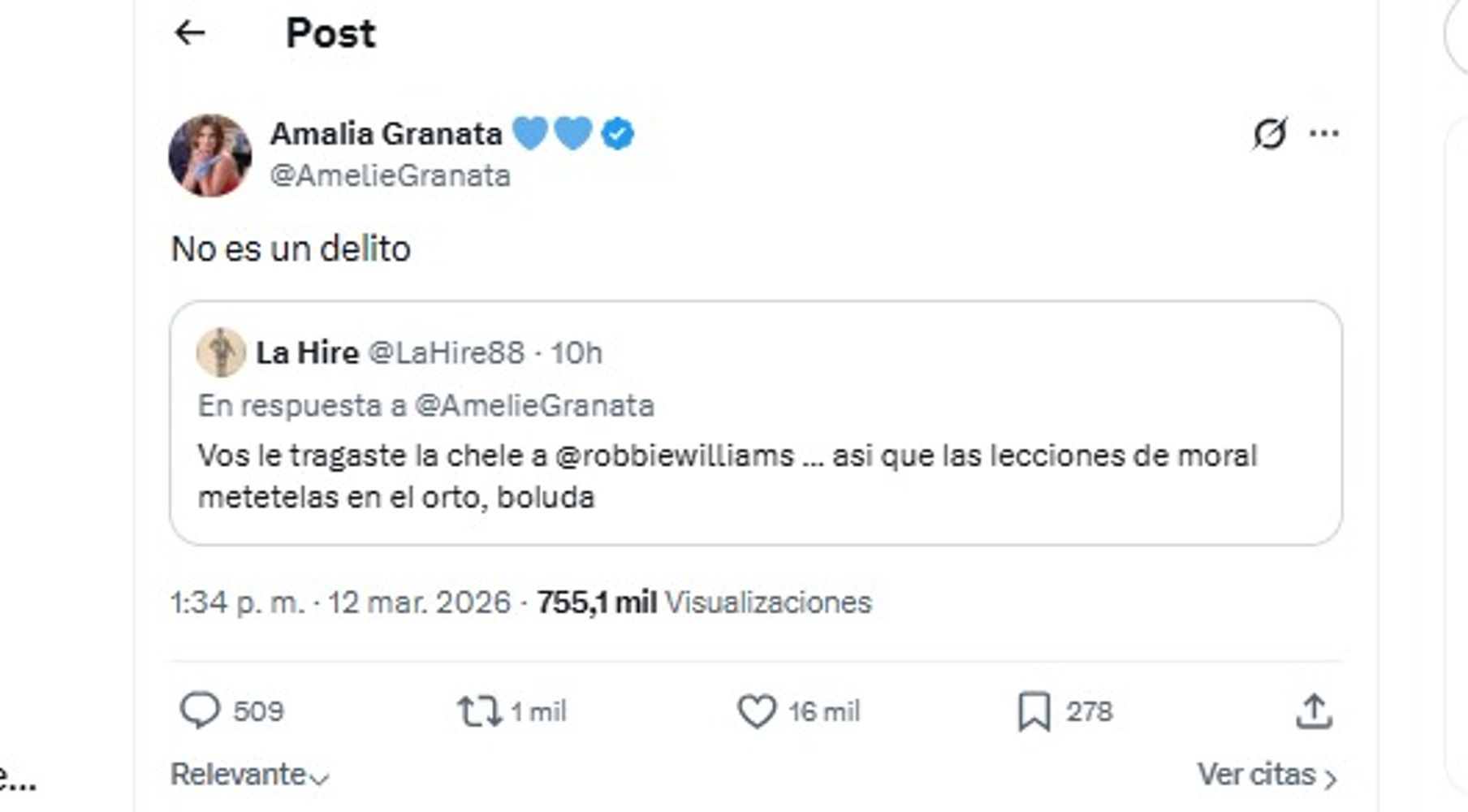 Amalia Granata en X