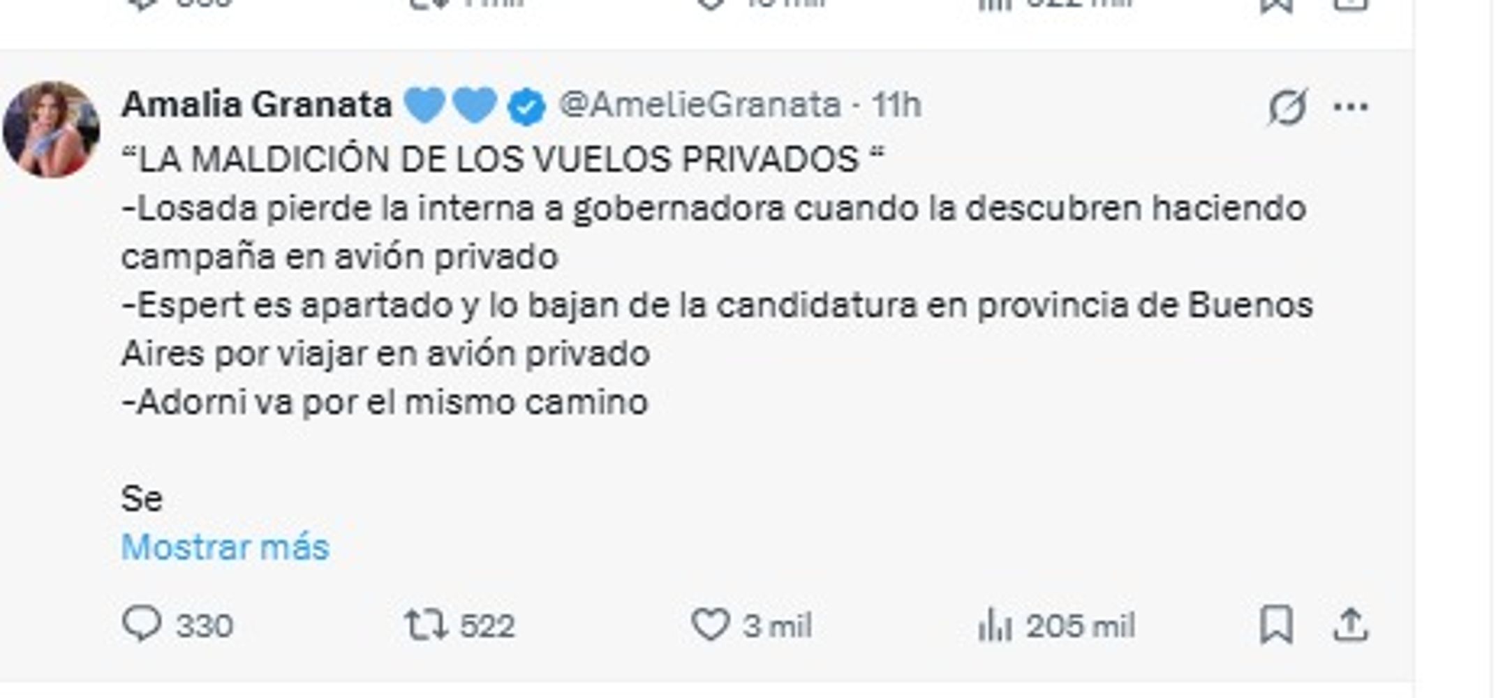 Amalia Granata en X