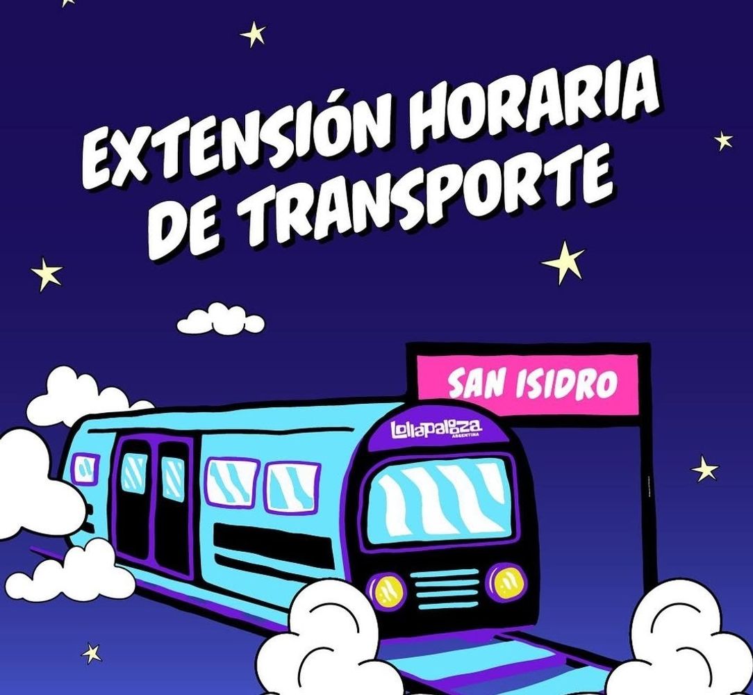 Lollapalooza Argentina 2026: cómo viajar, trenes nocturnos y precios del transporte para volver a casa