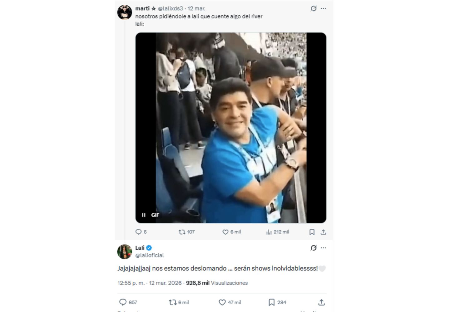 La respuesta de Lali que causó polémica.