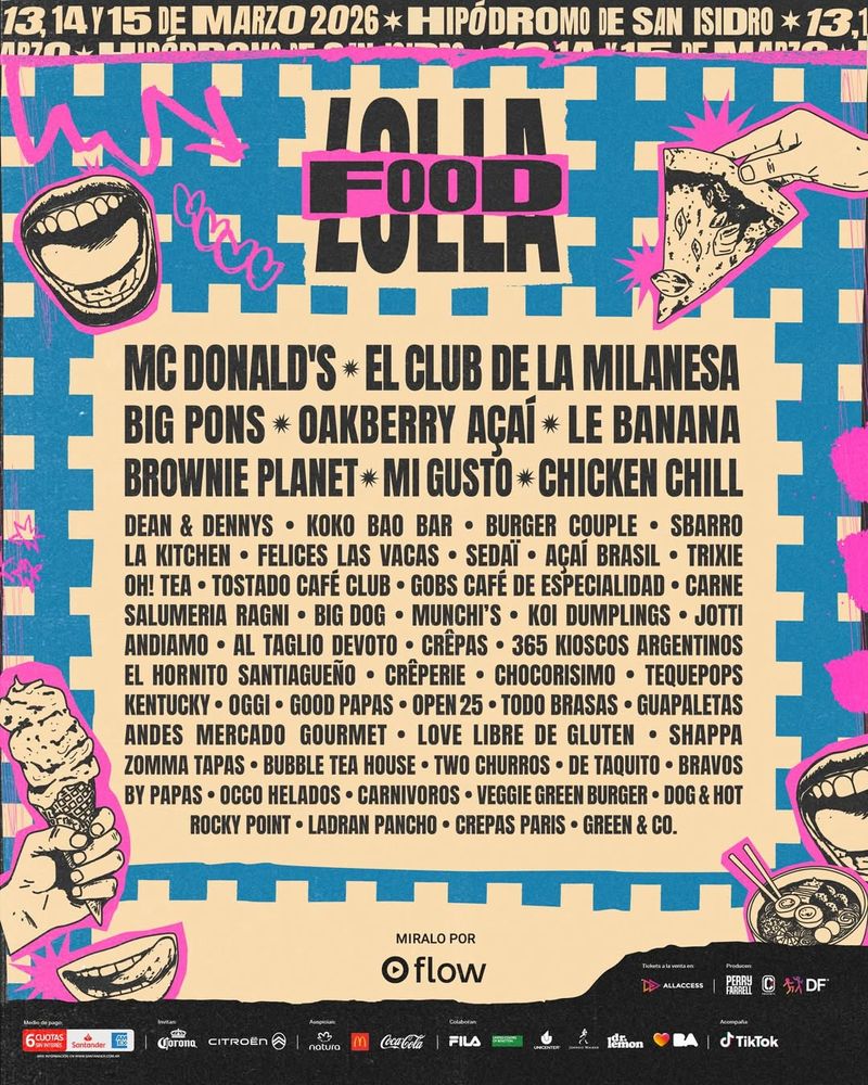 Lollapalooza Argentina 2026: ¿Cuánto cuesta comer en el festival? Precios de comidas y bebidas y dónde cargar las pulseras