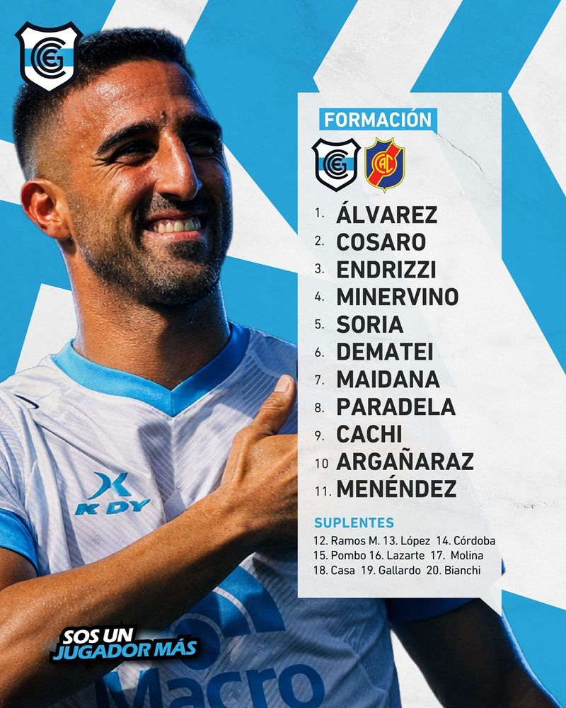 El equipo que presentó al inicio del encuentro el DT Hernán Pellerano. En el segundo tiempo introdujo cambios y el "Lobo" mejoró su performance.