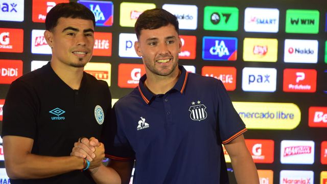 El Chino Lucas Zelarayán y Augusto Schott, piezas importantes e hinchas, de Belgrano y Talleres respectivamente.