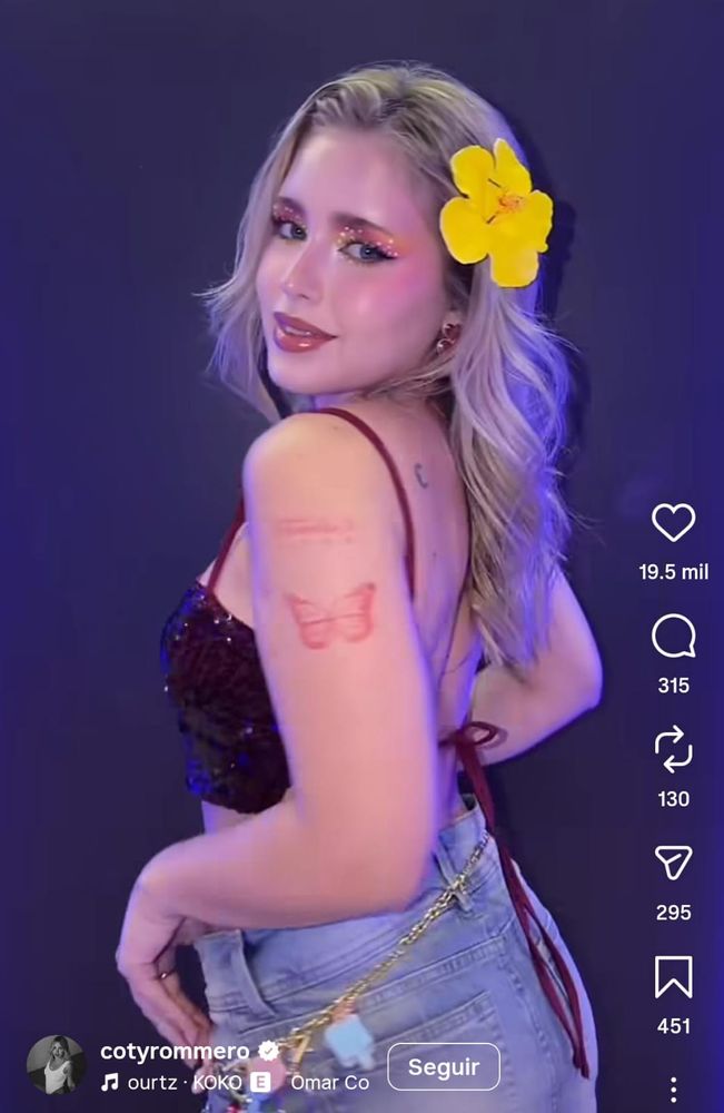 Minitop y mucho brillo: Coti Romero burló la censura y lució el look más diminuto de la temporada