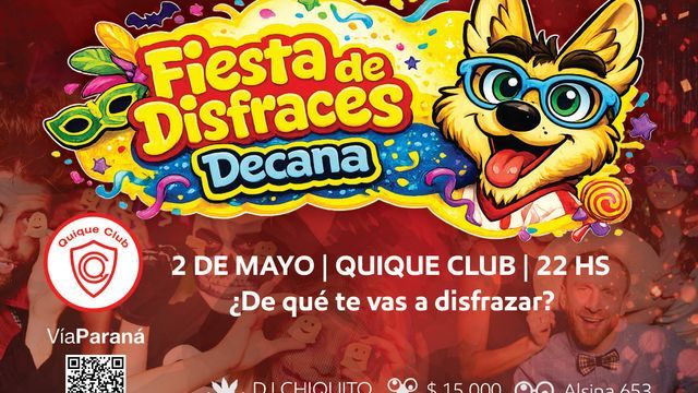 Quique Club revive la histórica fiesta de disfraces de Paraná con una nueva edición de la “Fiesta de Disfraces Decana”