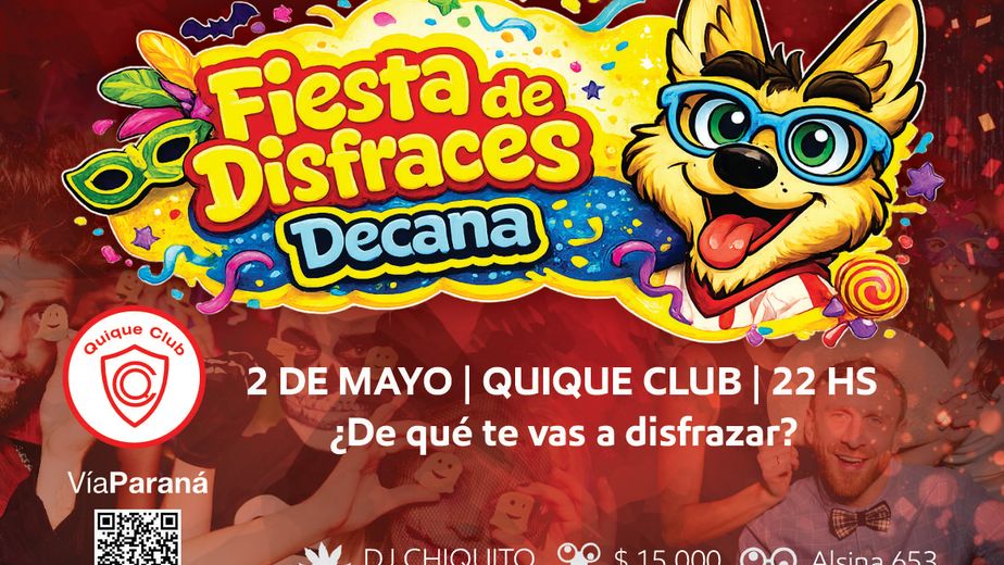 Quique Club revive la histórica fiesta de disfraces de Paraná con una nueva edición de la “Fiesta de Disfraces Decana”