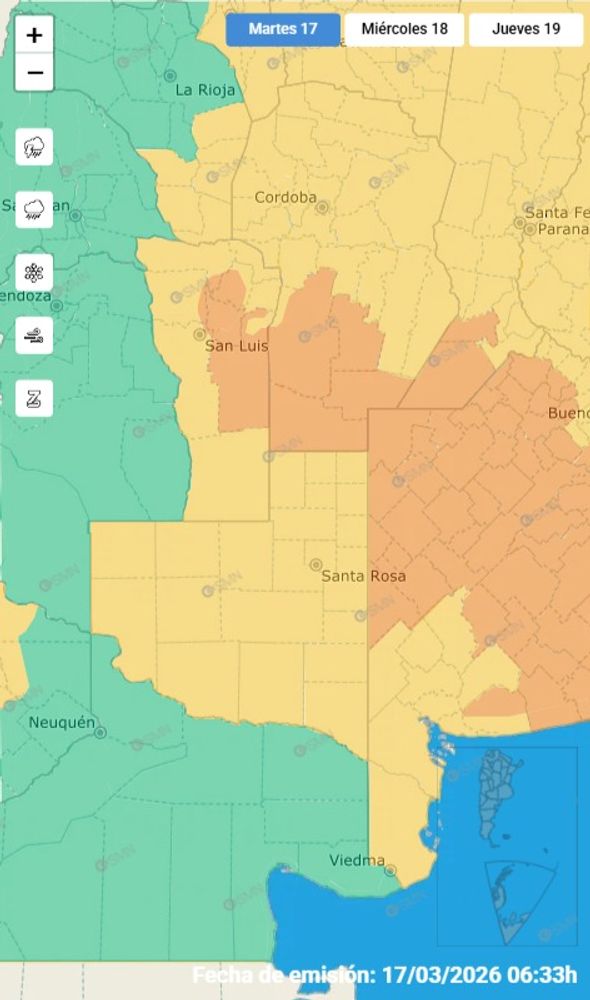 Alerta por tormenta en Córdoba este martes 17 de marzo.