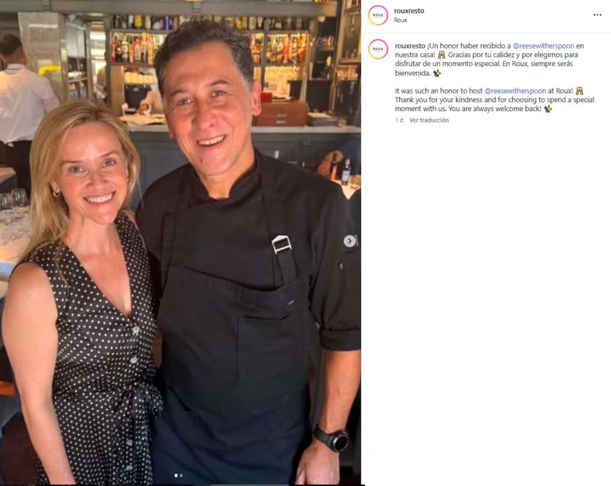 Reese Witherspoon en Buenos Aires.