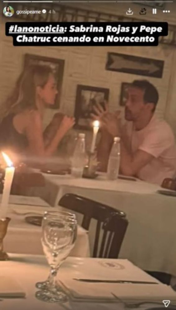 El exfutbolista cenando con Sabrina Rojas