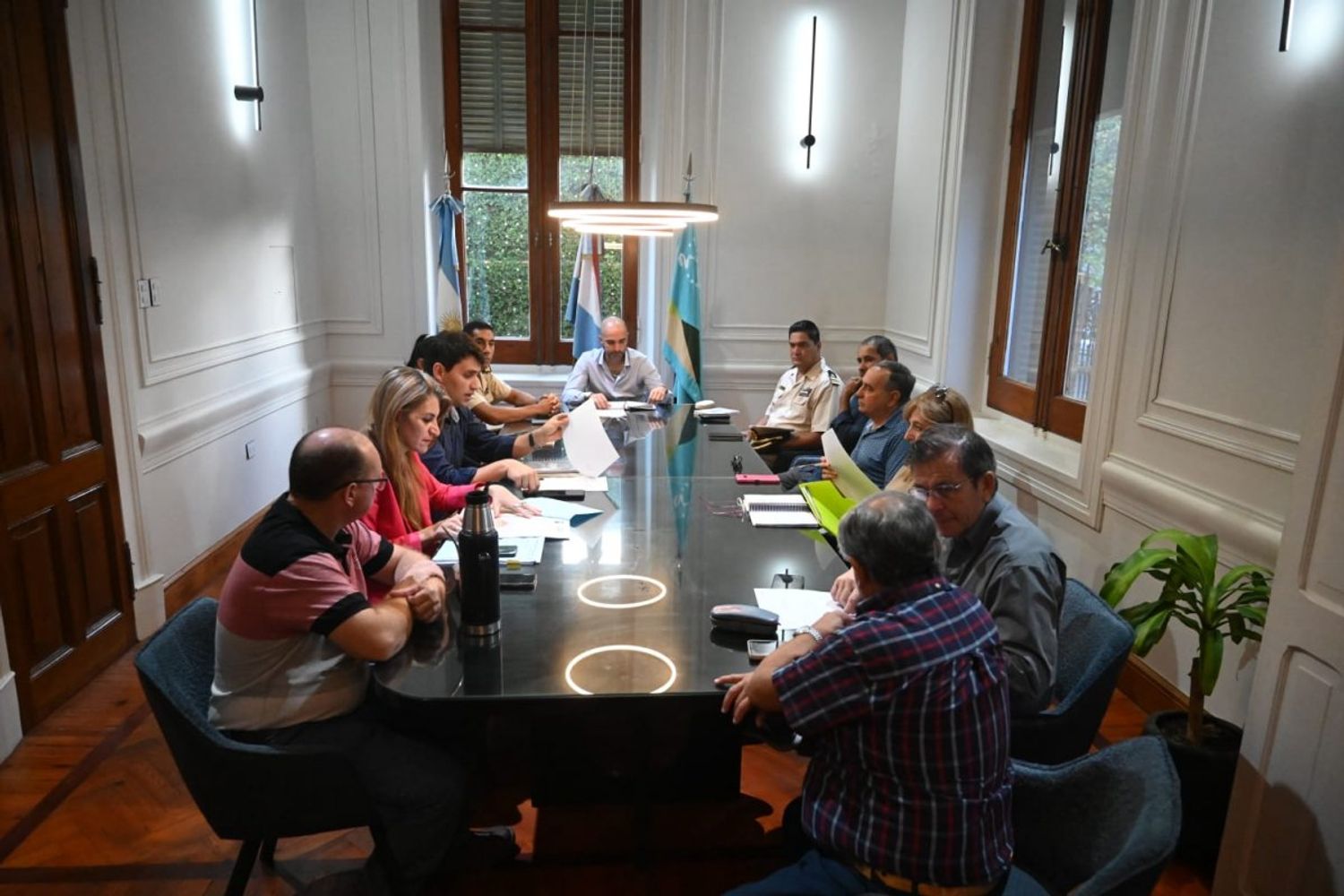 Reunión de municipio y organizadores.