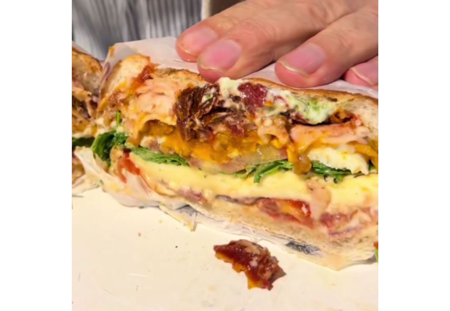Así queda el panino con la receta de Donato.