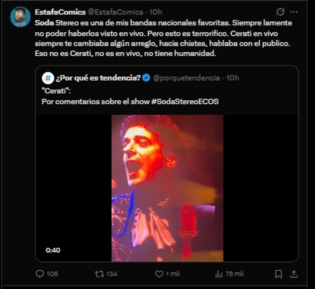 Críticas a Soda Stereo Ecos