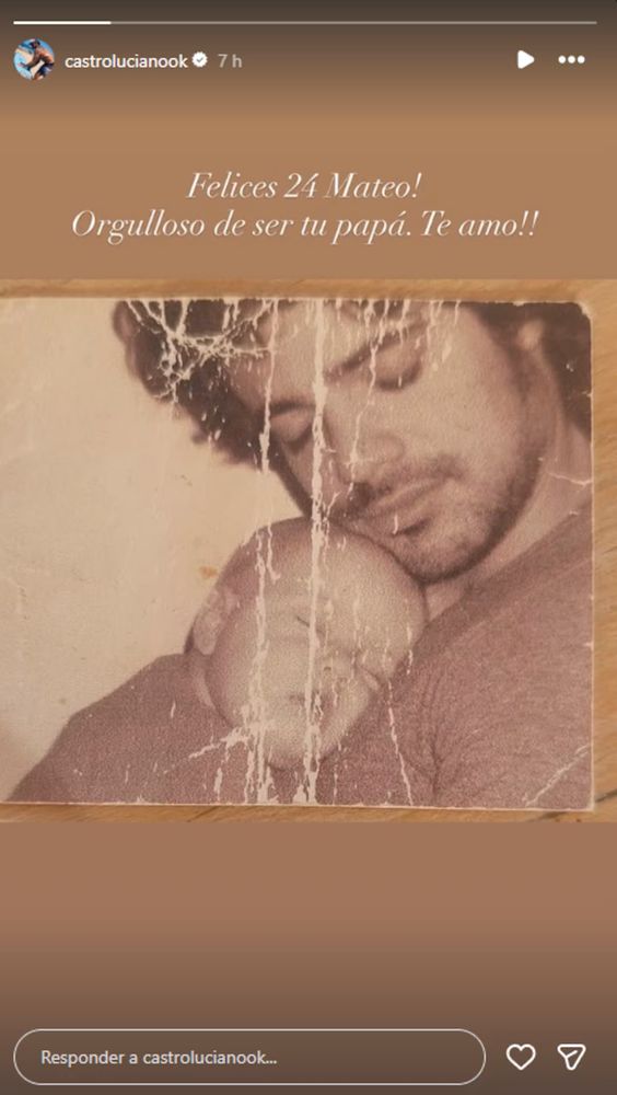 Luciano Castro y su hijo mayor