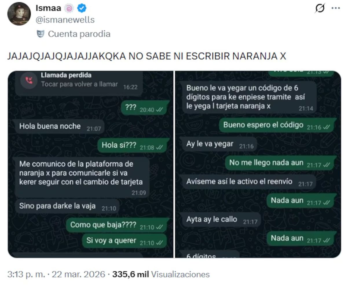 Los mensajes sospechosos incluían peticiones de datos y códigos de verificación.
