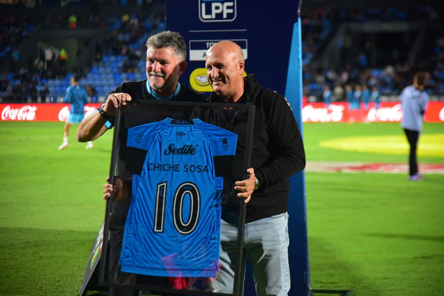 Luis Fabián Artime, presidente de Belgrano, y el reconocimiento a su excompañero de dupla de ataque: Luis "Chiche" Sosa.
