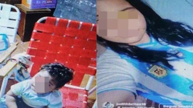 Apareció la adolescente junto a su hijo. 