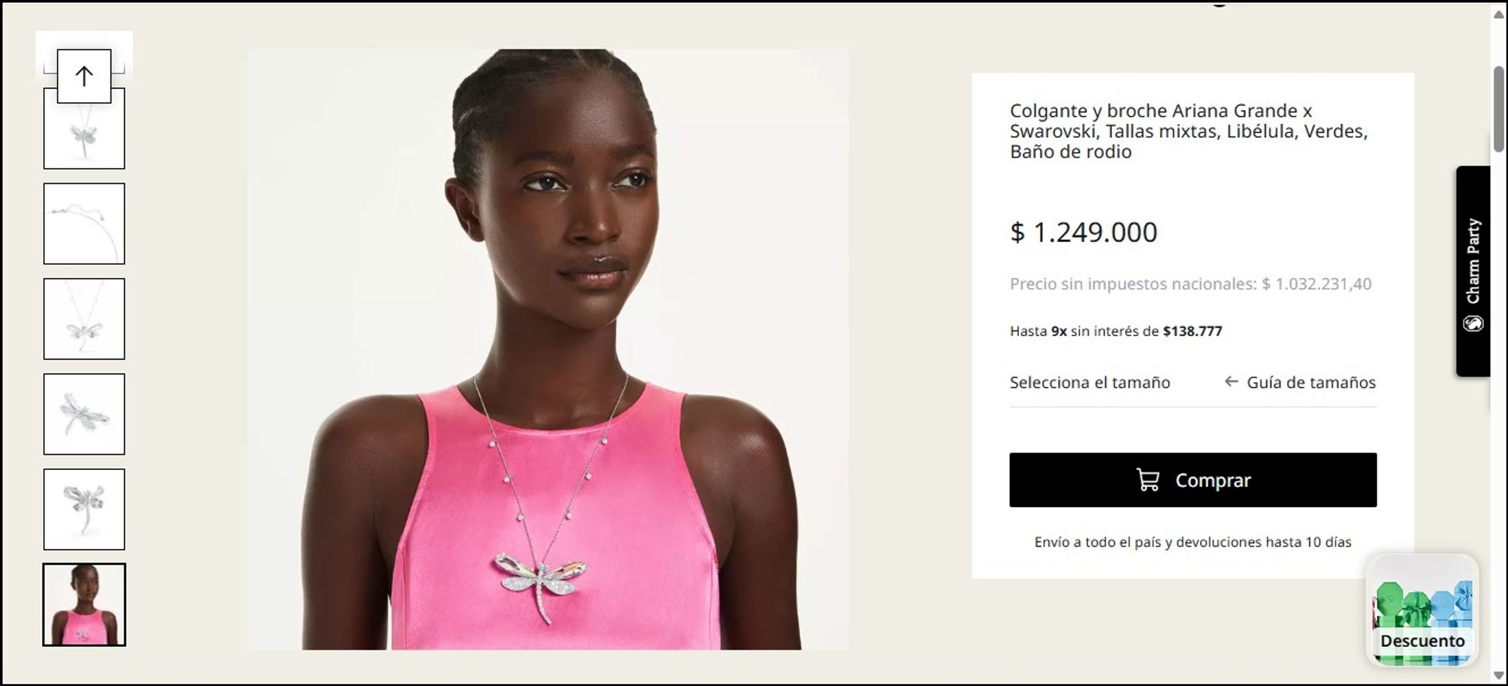Llegó la colección de joyas de Ariana Grande a la Argentina.