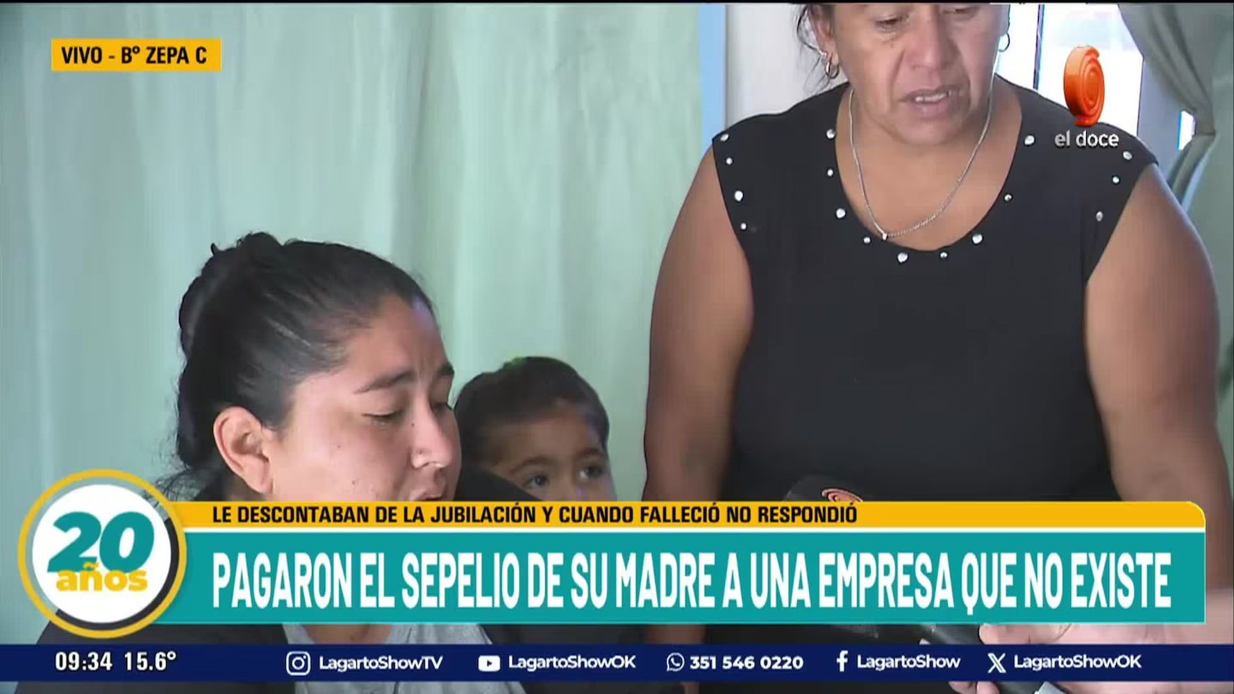El Doce entrevistó a la familia este martes 24 de marzo.