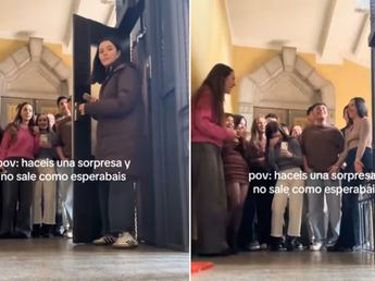 Le hicieron un cumpleaños sorpresa, se escapó por el ascensor y les dejó un fuerte mensaje