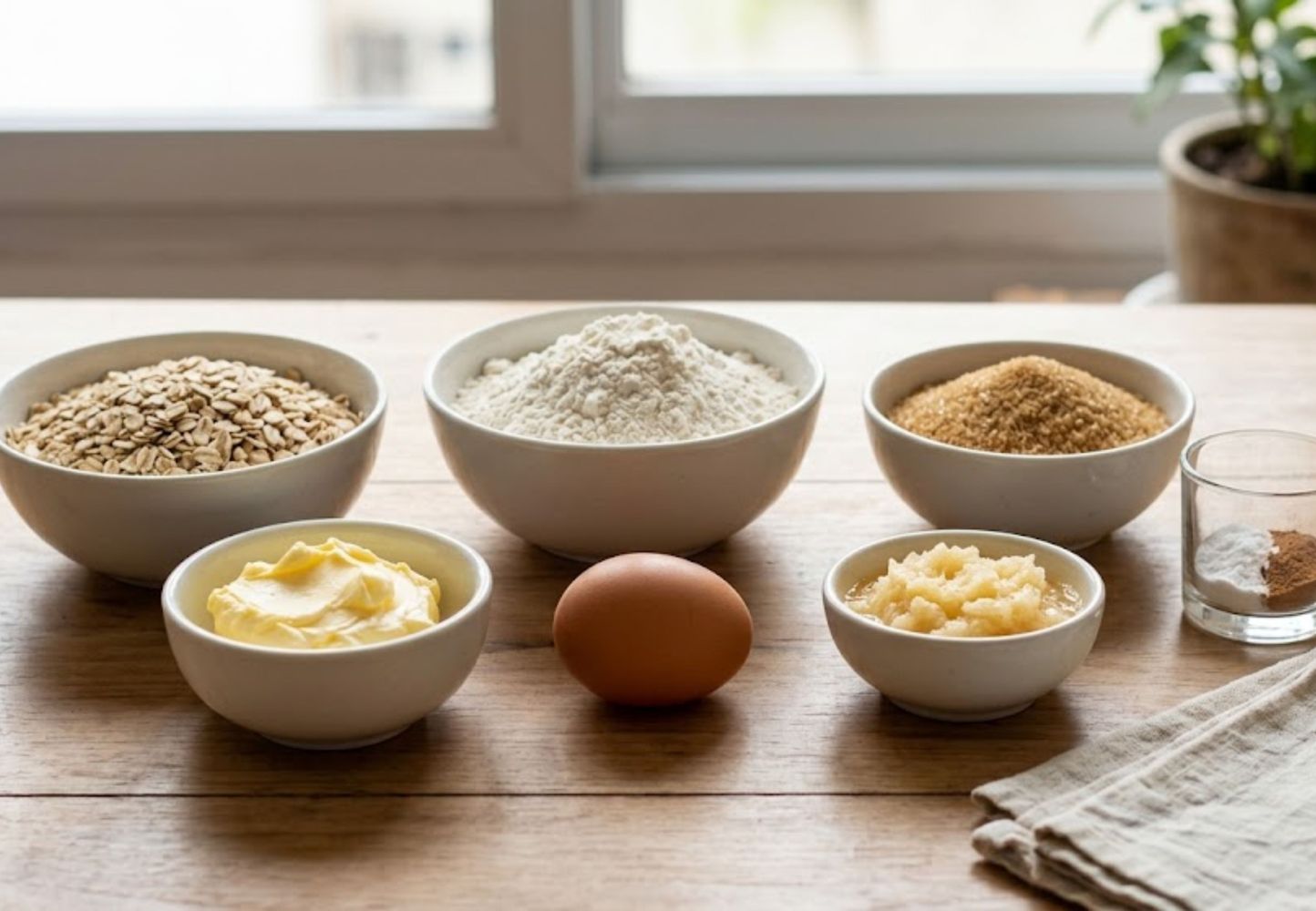 Los ingredientes necesarios para estas galletitas.