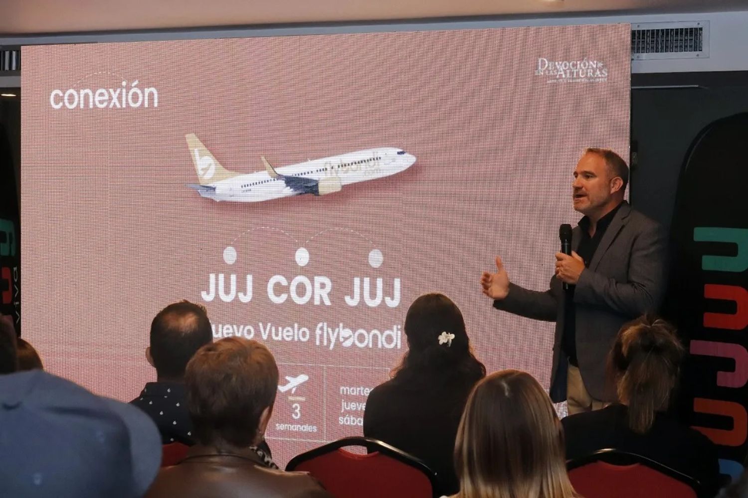 El equipo del Ministerio de Cultura y Turismo estuvo en Córdoba para presentar el nuevo vuelo que conectará Jujuy con Córdoba y el calendario de Semana Santa.