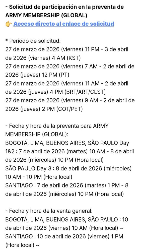 Información clave para participar en la preventa de entradas.