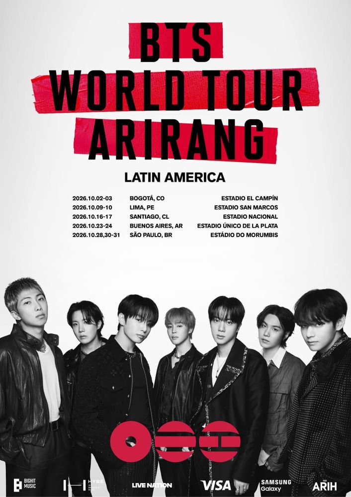 Anuncio oficial de la venta de entradas en Latinoamérica. 