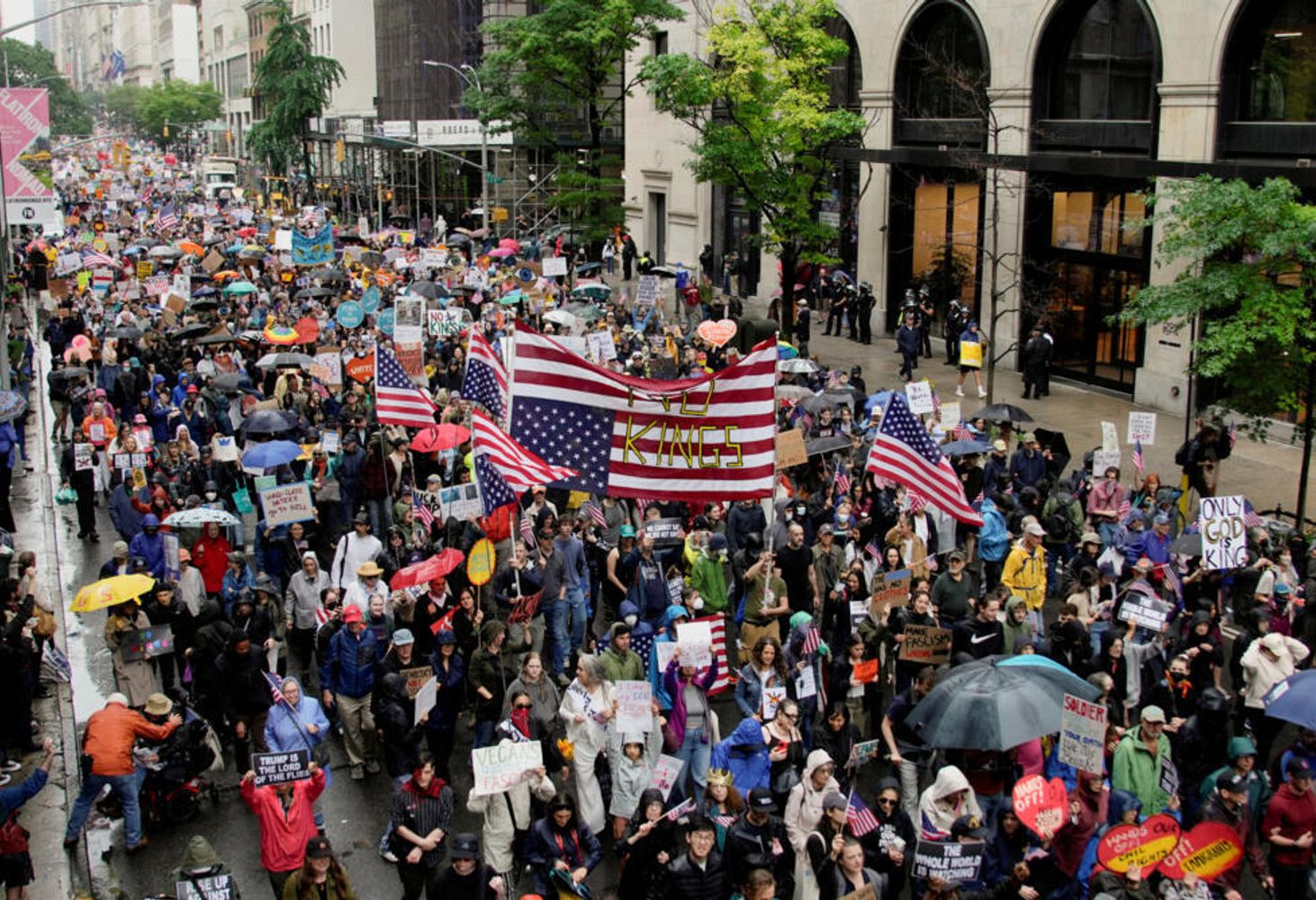 Masivas marchas en contra de Donald Trump.