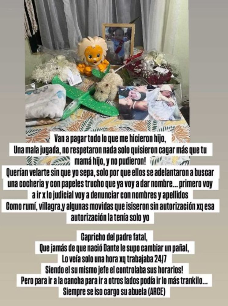 El relato de la madre del bebé fallecido.