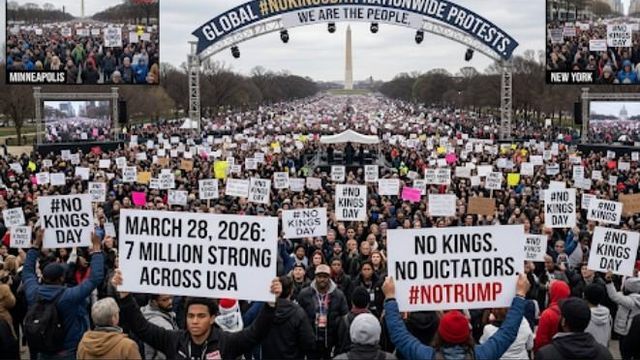 Masivas protestas contra Donald Trump, en repudio a la guerra con Irán.