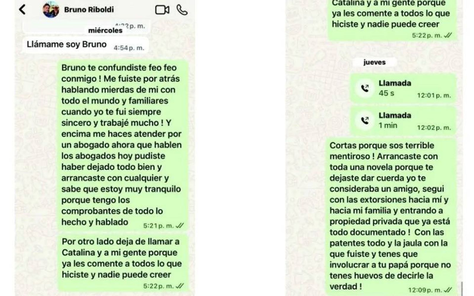 Los chats del caso de La Joya Agro