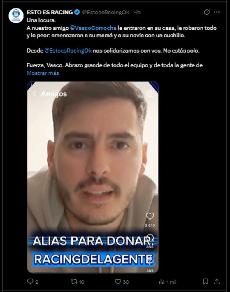 robo a un famoso streamer