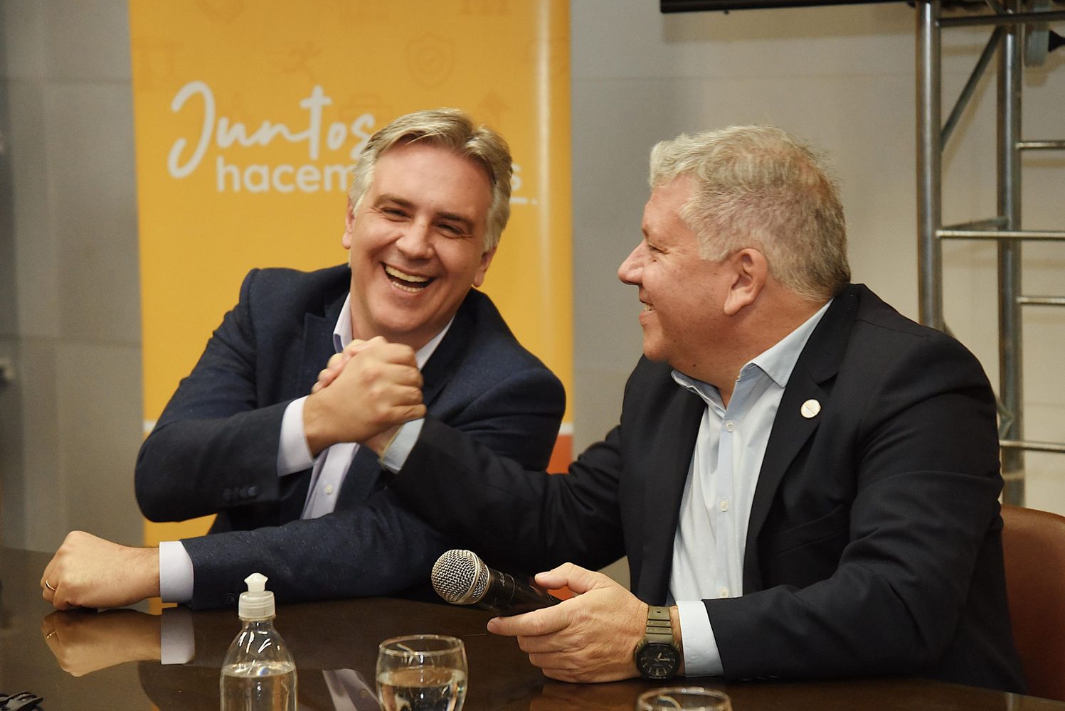 El Gobernador Martín Llaryora junto al intendente Gustavo Benedetti