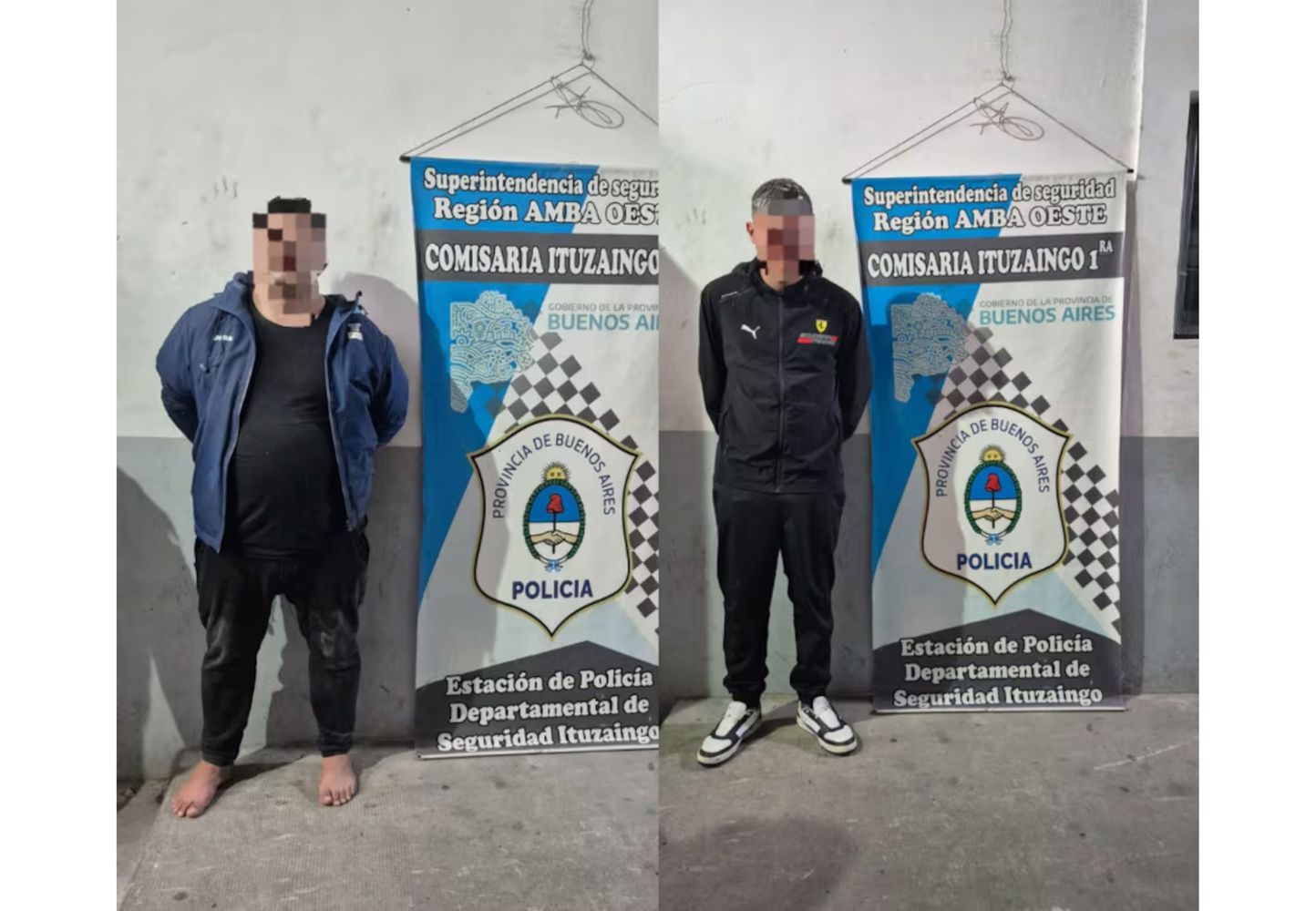 Los dos delincuentes que fueron atrapados.