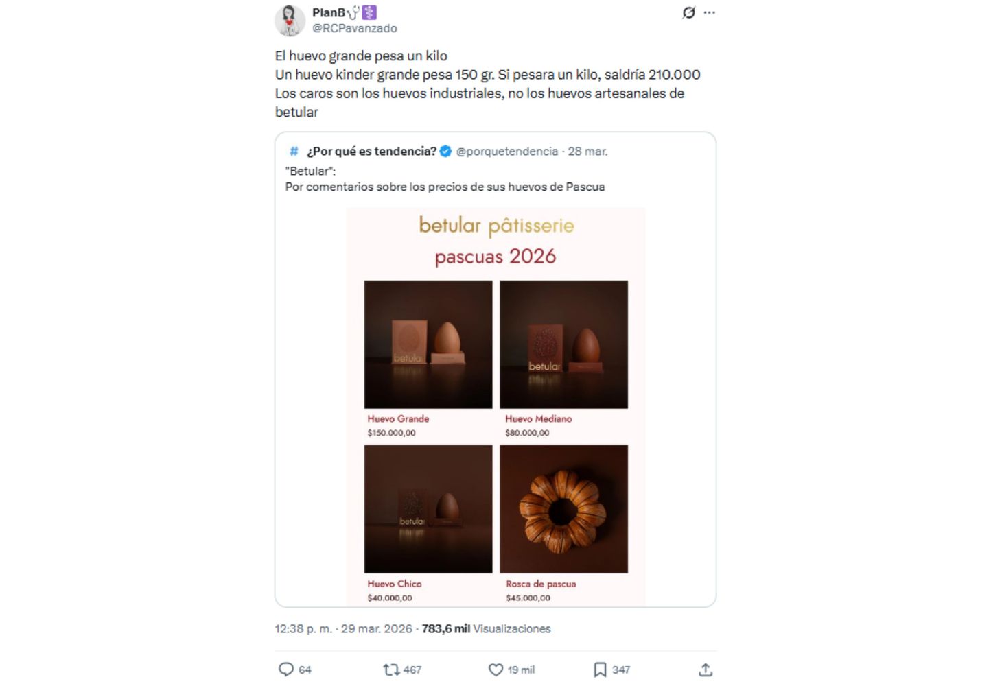El tweet que se viralizó.