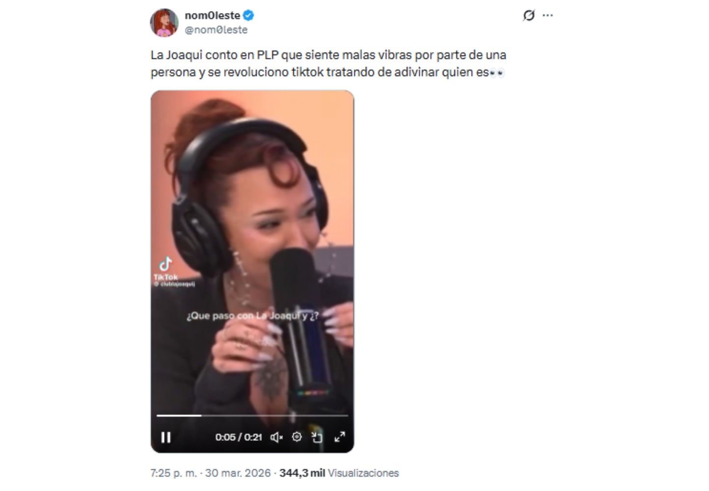 El clip se viralizó en Twitter.