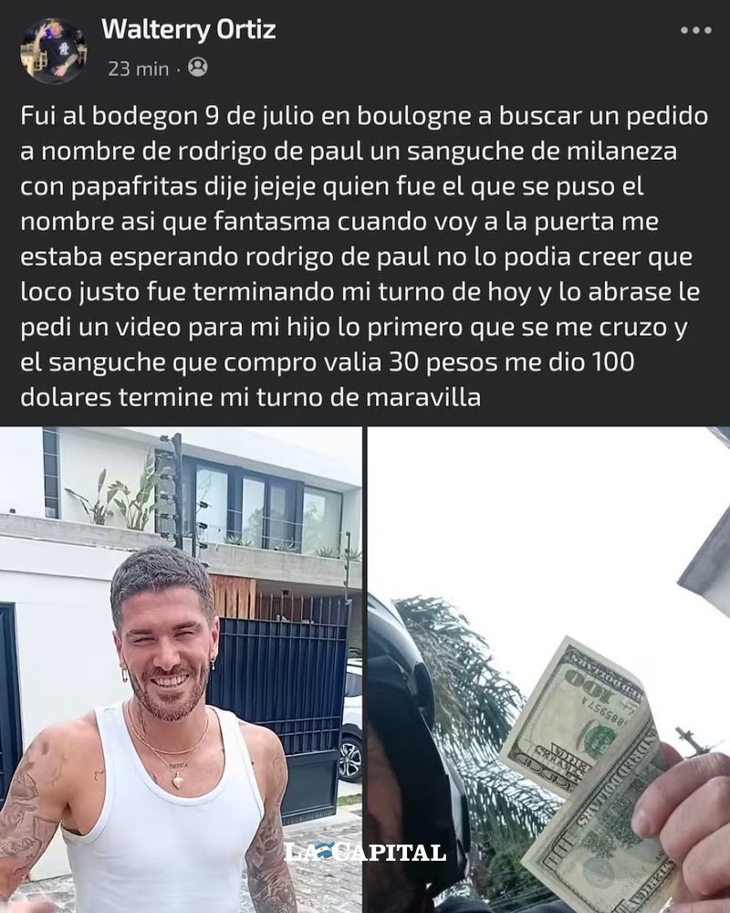 Ni sushi ni asado: el clásico plato de bodegón que eligió Rodrigo De Paul y la exorbitante propina que dejó