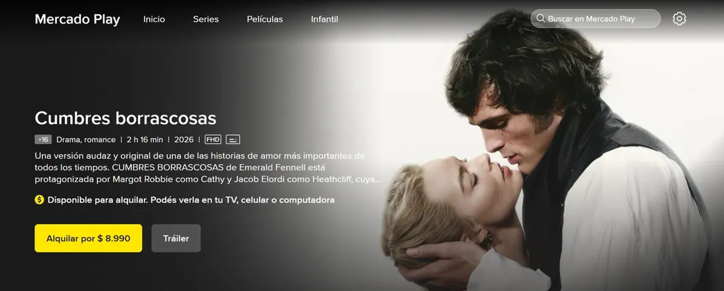 Cumbres Borrascosas llegó al streaming.