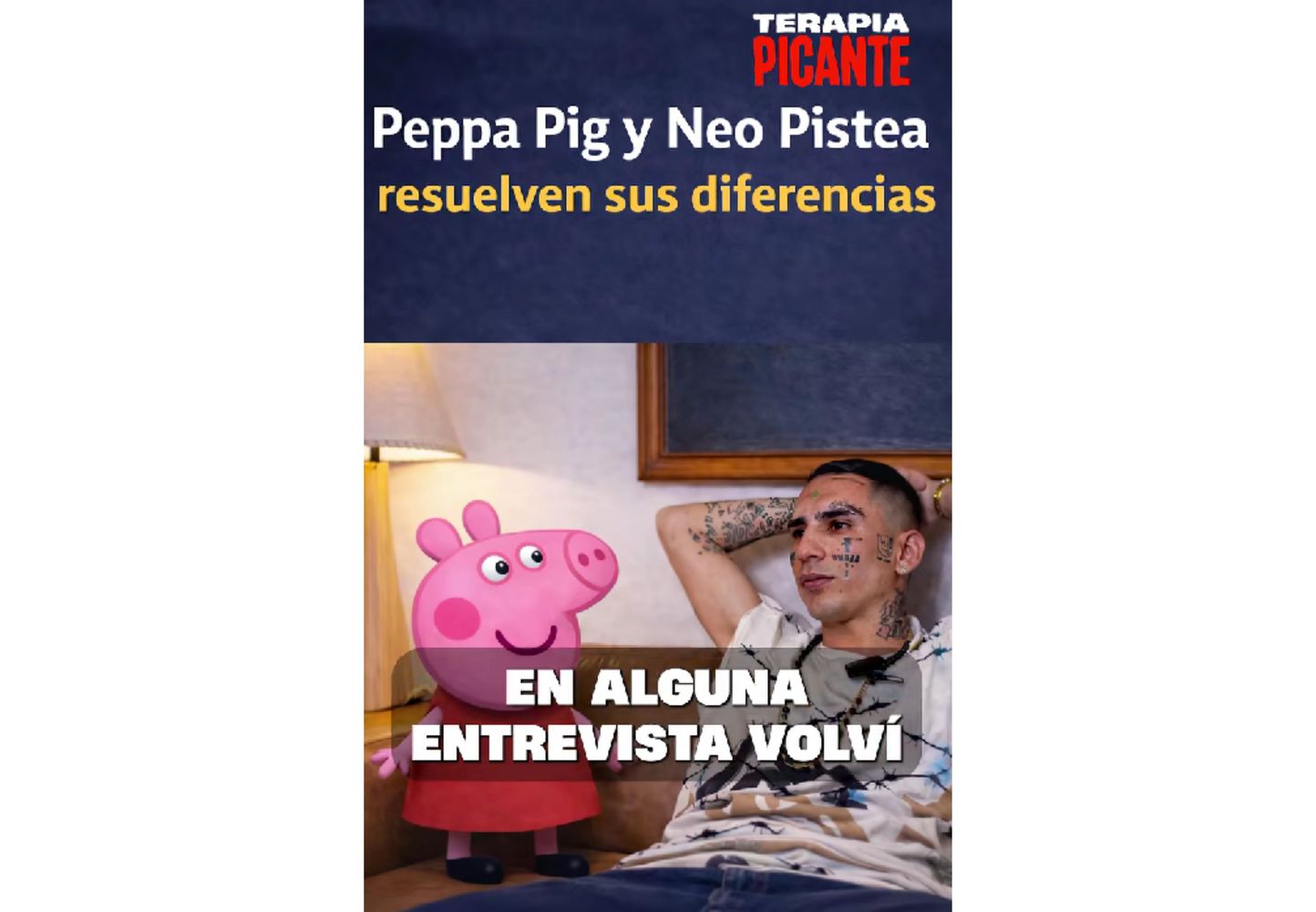 La inusual pelea con Peppa Pig.