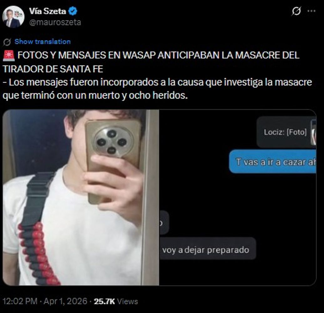 Mensajes del agresor de San Cristóbal