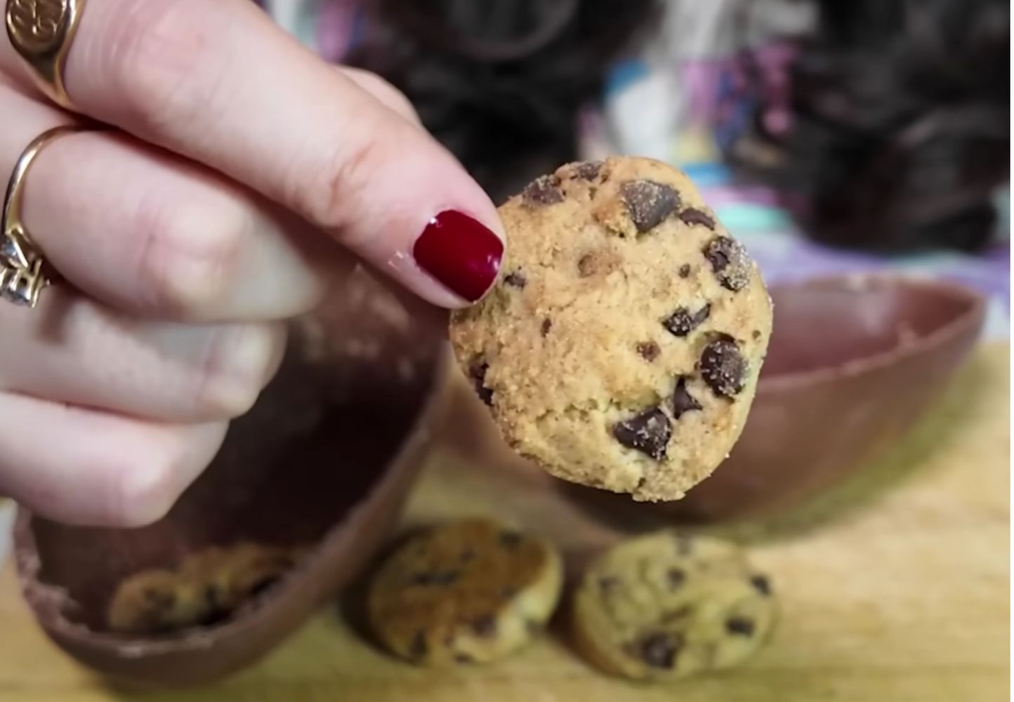 Las galletitas que trae el huevo de Toddy.