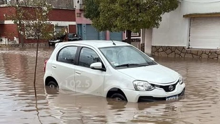 Lluvias en Punta Alta. 