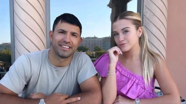 Kun Agüero y Sofía Calzetti